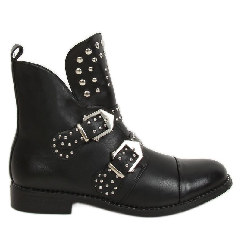 Fekete csizma csapokkal fekete A2300 Fekete Fekete csizma csapokkal fekete A2300 Fekete