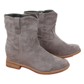 Szürke csizma rejtett sarokkal NC952 Szürke Szürke csizma rejtett sarokkal NC952 Szürke