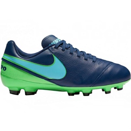 Nike Tiempo Legend Vi Fg Jr 819186 443 futballcipő sötétkék