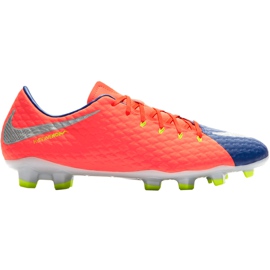 Nike Hypervenom Phelon Iii Fg 852556 409 futballcipő fekete, lila, narancs narancssárga