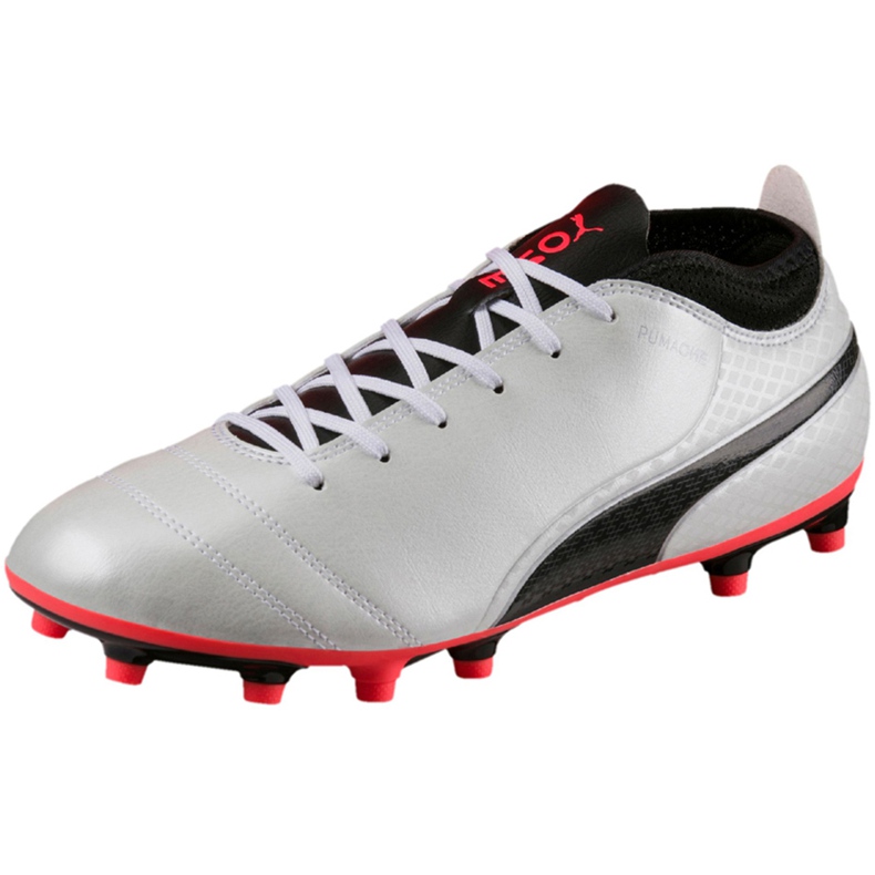 Futballcipő Puma One 17.4 Fg fehér-fekete-piros 104075 01 sokszínű
