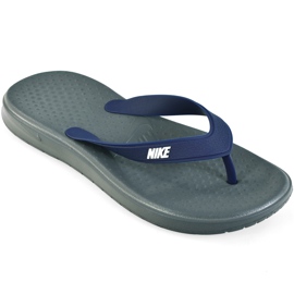 Nike Solay Thong 882690 001 férfi csúszda sötétkék szürke