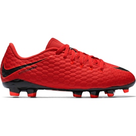 Nike Hypervenom X Phelon Iii Fg Jr 852595 616 futballcipő piros