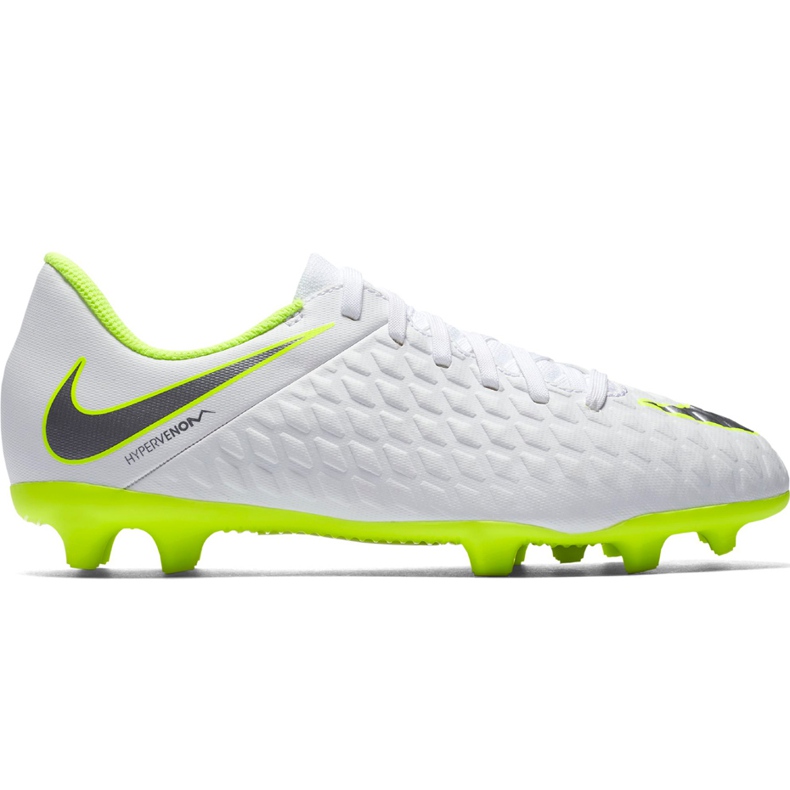 Nike Hypervenom 3 Club Fg Jr AJ4146 107 futballcipő fehér fehér