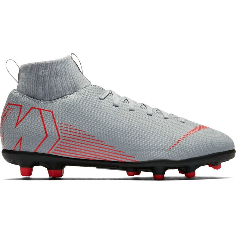 Nike Mercurial Superfly 6 Club Mg Jr AH7339 060 futballcipő fehér szürke