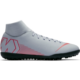 Nike Mercurial Superfly X 6 Club Tf AH7372 060 futballcipő szürke szürke Nike Mercurial Superfly X 6 Club Tf AH7372 060 futballcipő szürke szürke
