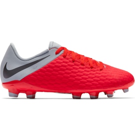 Nike Hypervenom 3 Academy Fg Jr AJ4119 600 futballcipő piros piros Nike Hypervenom 3 Academy Fg Jr AJ4119 600 futballcipő piros piros