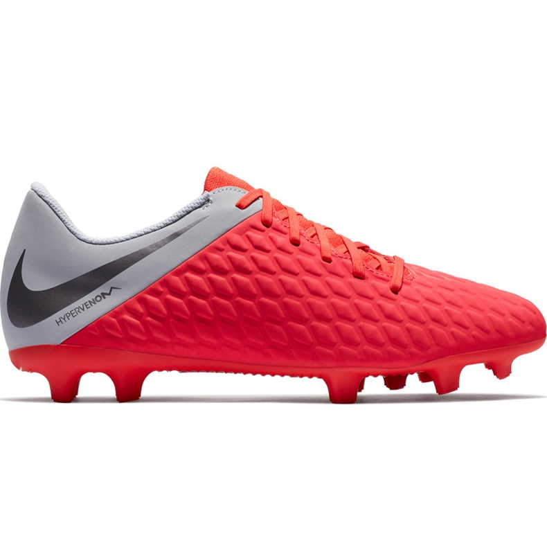 Nike Hypervenom Phantom 3 Club Fg Jr AJ4146 600 futballcipő sokszínű piros
