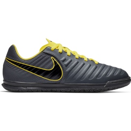 Nike Tiempo Legend 7 Club Ic Jr AH7260 070 futballcipő fekete szürke