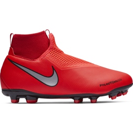 Nike Phantom Vsn Academy Df FG / MG Jr AO3287 600 futballcipő piros piros Nike Phantom Vsn Academy Df FG / MG Jr AO3287 600 futballcipő piros piros