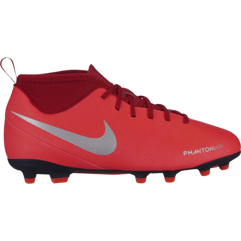 Nike Phantom Vsn Club Df Fg Mg Jr AO3288 600 futballcipő sokszínű piros
