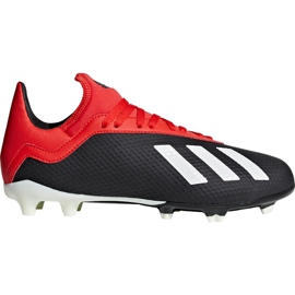 Adidas X 18.3 Fg Jr BB9370 futballcipő fekete fekete