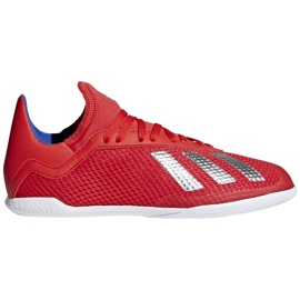 Adidas X 18.3 In Jr. futballcipő piros BB9396 sokszínű