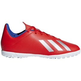 Adidas X 18.4 Tf Jr piros futballcipő BB9417 sokszínű Adidas X 18.4 Tf Jr piros futballcipő BB9417 sokszínű
