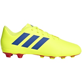 Futballcipő adidas Nemeziz 18.4 FxG Jr sárga kék CM8509 sokszínű
