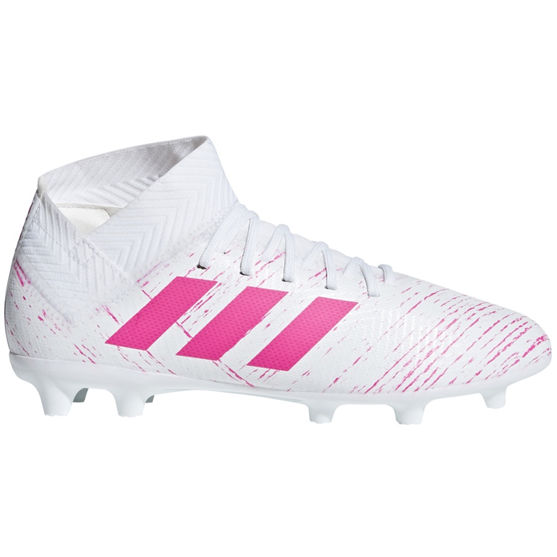 Az adidas Nemeziz 18.3 Fg Jr CM8506 futballcipő sokszínű fehér