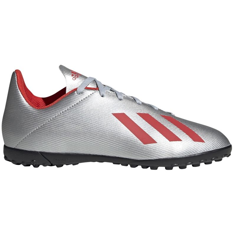 Futballcipő adidas X 19.4 Tf Jr ezüst F35348 piros