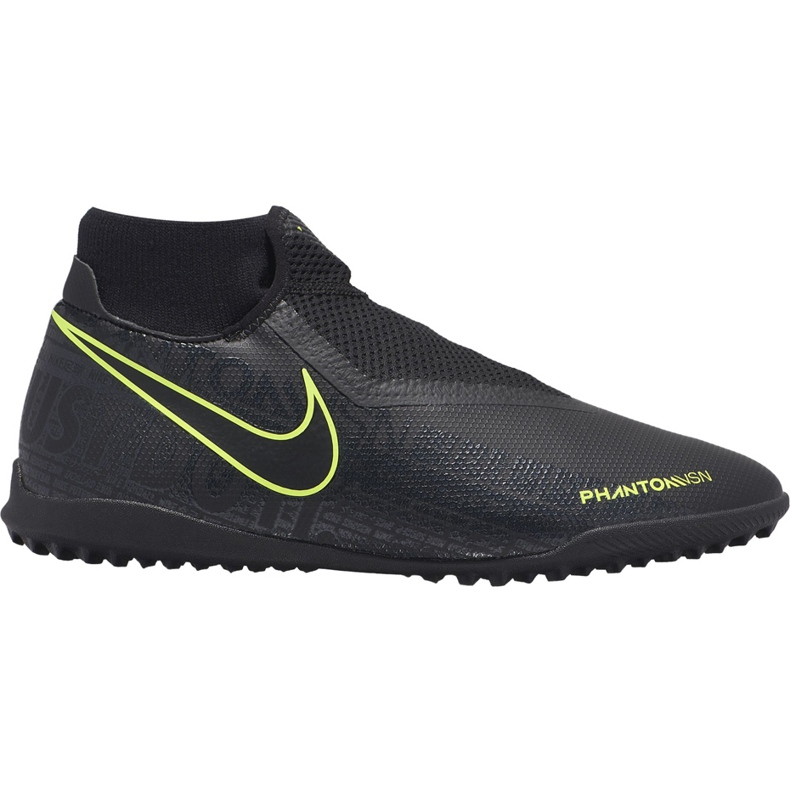 Nike Phantom Vsn Academy Df Tf AO3269 007 futballcipő fekete fekete