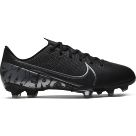 Nike Mercurial Vapor 13 Academy FG / MG Junior AT8123 001 futballcipő fekete fekete