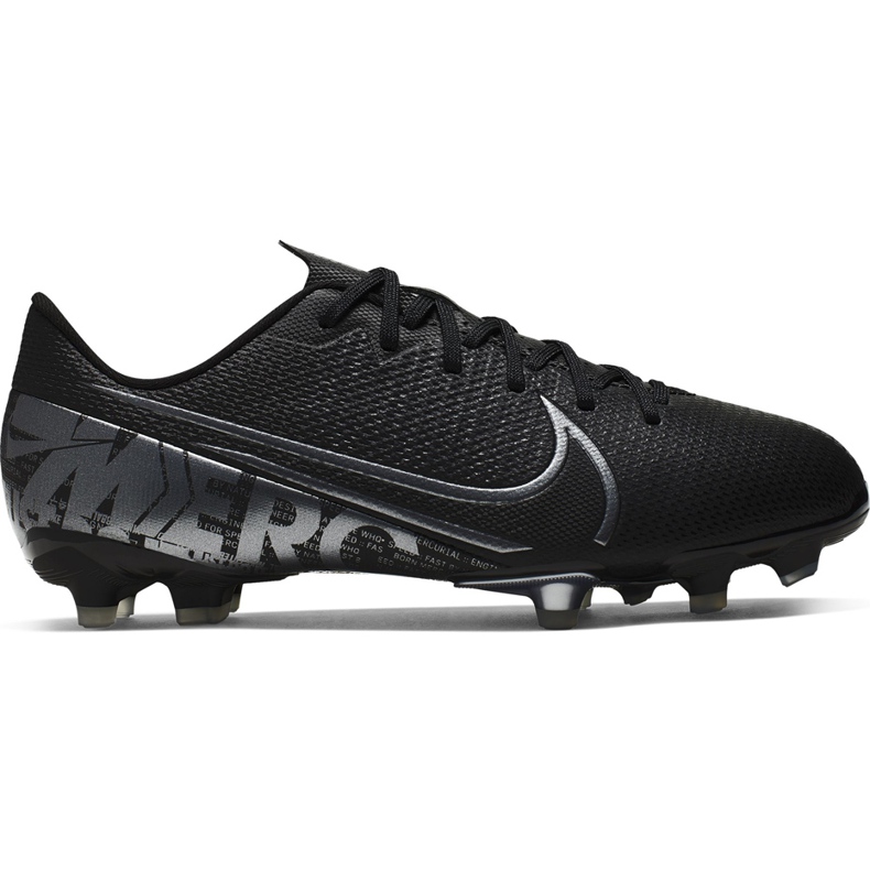 Nike Mercurial Vapor 13 Academy FG / MG Junior AT8123 001 futballcipő fekete fekete