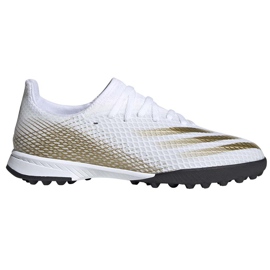 Adidas X GHOSTED.3 Tf Junior EG8214 futballcipő fehér szürke