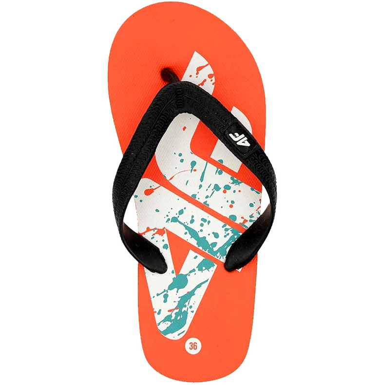 Papucs a fiú 4F többszínű HJL20 JKLM001 90S számára fekete narancssárga
