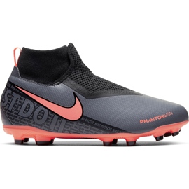Nike Phantom Vsn Academy Df FG / MG Jr AO3287 080 futballcipő sokszínű fekete