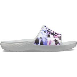 Crocs Női Classic Crocs Tie Dye Mania Slide 206481 97K szürke sokszínű