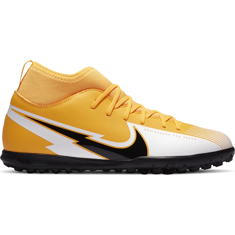 Nike Mercurial Superfly 7 Club Tf Junior AT8156 801 futballcipő narancssárga sárga