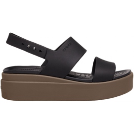 Crocs női szandál Brooklyn Low Wedge W barna 206453 07H fekete