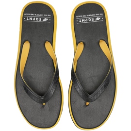 Férfi papucs 4F sárga H4L20 KLM005 71S fekete