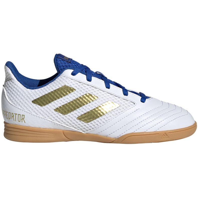 Futballcipő adidas Predator 19.4 In Sala Junior fehér és kék EG2829