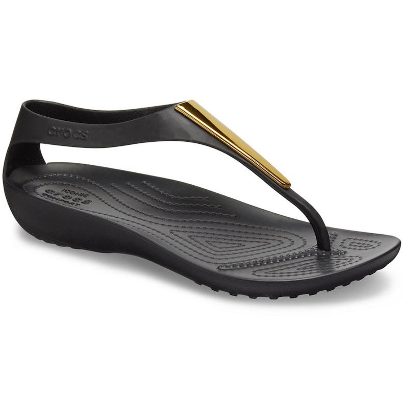 Crocs női szandál Serena Metallic Bar Fp W fekete és arany 206420 751 aranysárga