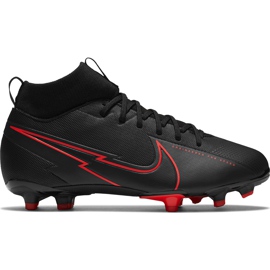 Nike Mercurial Superfly 7 Academy FG / MG Junior AT8120 060 futballcipő fekete fekete