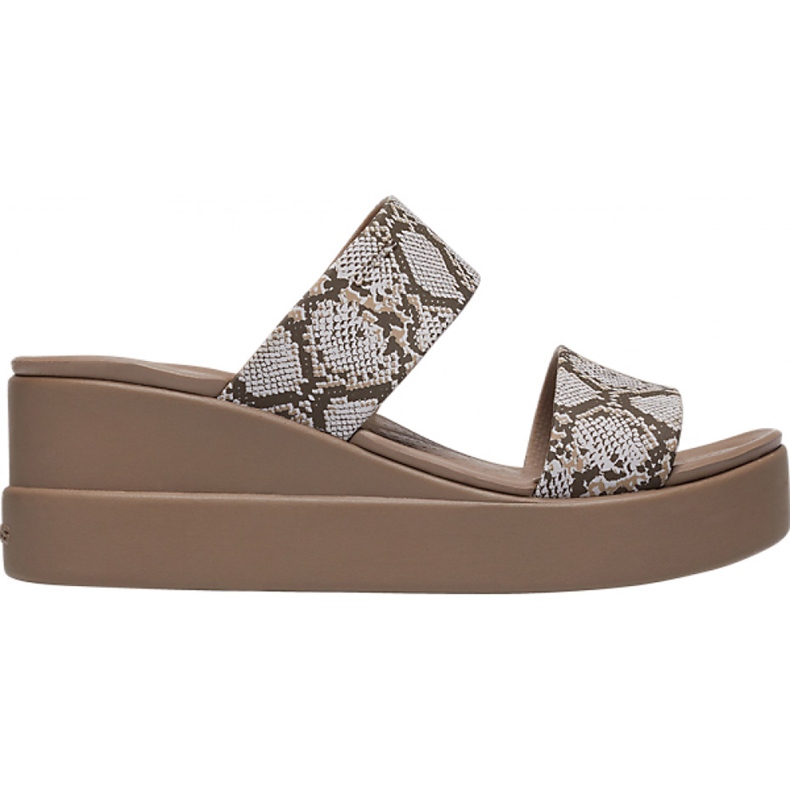 Crocs Női Papucs Brooklyn Mid Wedge W Multi Stucco 206219 93T bézs