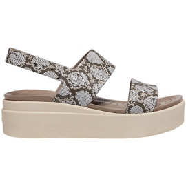 Crocs női szandál Brooklyn Low Wedge W multi stucco 206453 93T bézs Crocs női szandál Brooklyn Low Wedge W multi stucco 206453 93T bézs