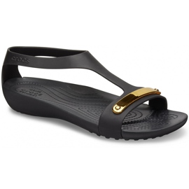 Crocs női szandál Serena Metallic Bar Sdl W fekete-arany 206421 751 Crocs női szandál Serena Metallic Bar Sdl W fekete-arany 206421 751