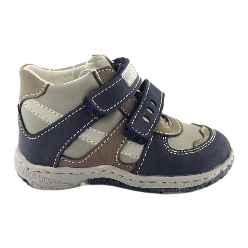 Bőr csizma Ren But 1363 sötétkék szürke