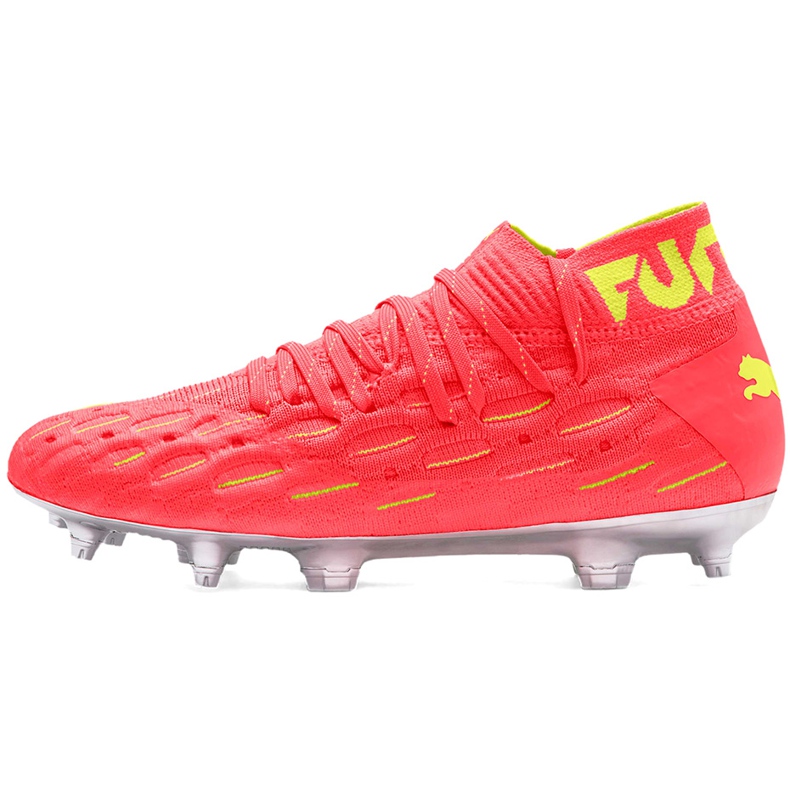 Puma Future 5.1 Netfit Osg Fg Ag Junior 105946 01 futballcipő gyerekeknek sárga piros