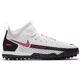 Nike Phantom Gt Academy Df Tf Junior CW6695 160 futballcipő fehér fehér