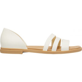 Crocs női szandál Tulum Open Flat W Pearl 206109 1CQ fehér Crocs női szandál Tulum Open Flat W Pearl 206109 1CQ fehér