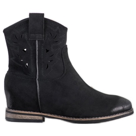 Vinceza Vincez ék cowboy csizma fekete