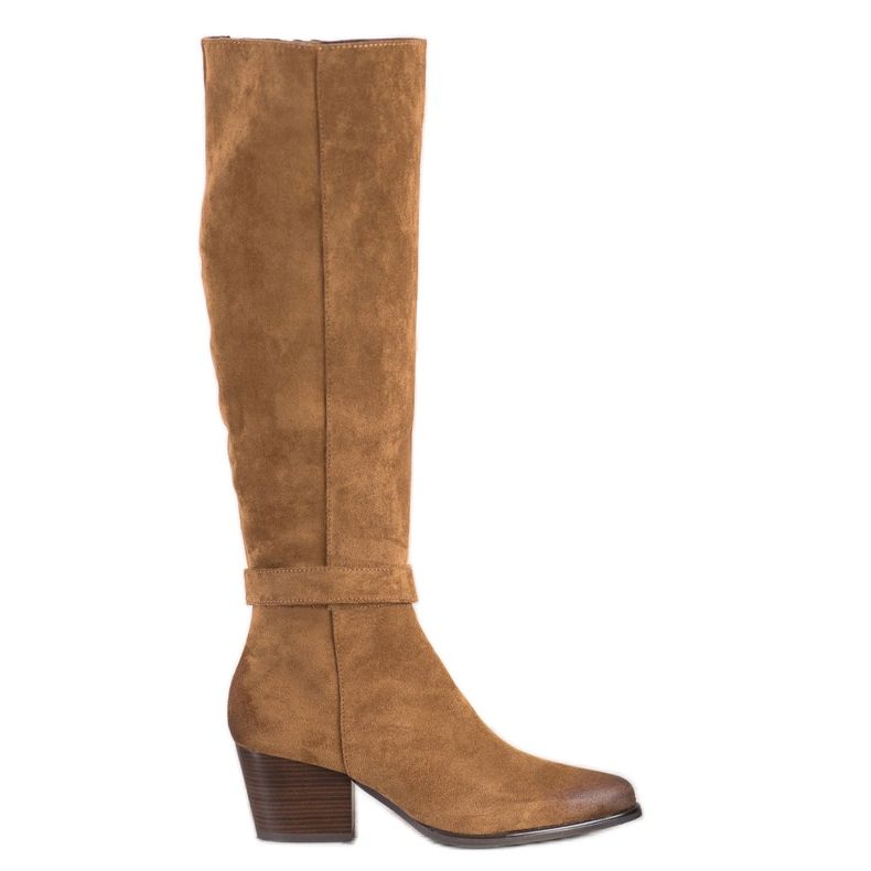 VINCEZA velúr csizma barna