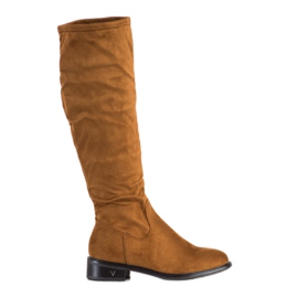 VINCEZA velúr csizma barna