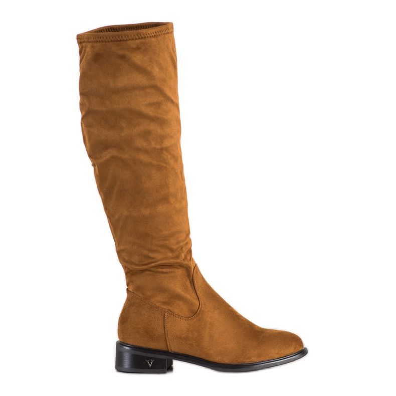 VINCEZA velúr csizma barna