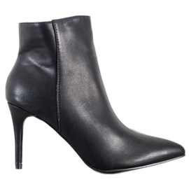 Sweet Shoes Szexi ökobőr csizma fekete