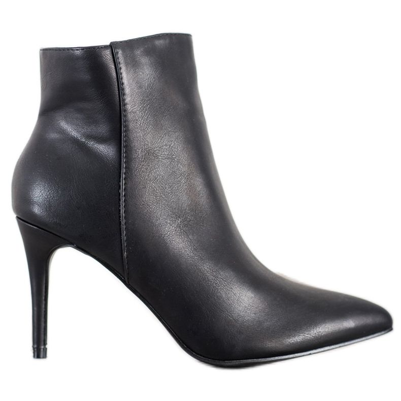 Sweet Shoes Szexi ökobőr csizma fekete