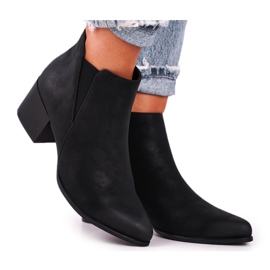 Női csizma Sergio Leone Jodhpur csizma Eco Nubuck Black BT621 fekete