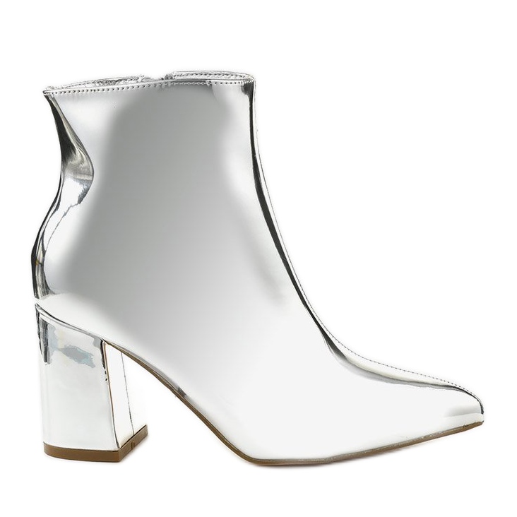 Ezüst bokacsizma a postán SY50P Ezüst cipzár