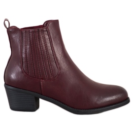 Ideal Shoes Klasszikus csúszós csizma piros